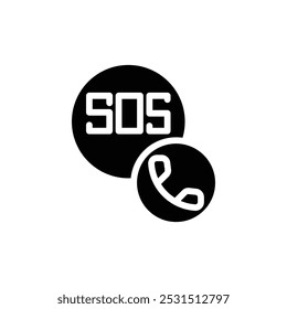 SOS Emergency icon web design in vector