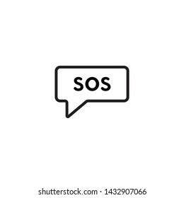SOS, FAQ symbol vector icon