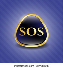 SOS golden emblem
