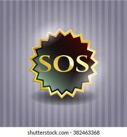 Emblema dorado SOS