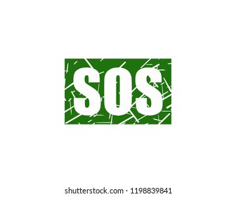 Sos green stamp