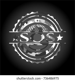 SOS grey camo emblem