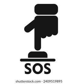 Sos help button icon simple vector. Engine safety siren. Dial help