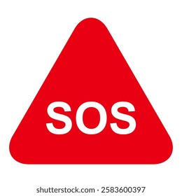 SOS help icon, safety support alert flat design, save vector illustration .