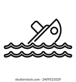 Sos help sea ship icon outline vector. Danger protection. Safety siren