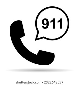 SOS help shadow icon, safety support alert design, save vector illustration .