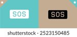 SOS icon. Bell black vector icon. Vector illustration EPS10