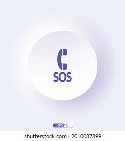 icono sos. Icono de Comunicación, Navegación, Firma y Símbolo. Contiene iconos como Map con un Pin, Route map, Navigator, Direction y más. Ilustración vectorial.