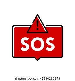 SOS icon design logo template illustration