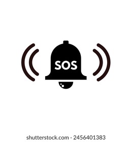 Sos icon emergency alarm - vector icon, symbol, ilustration
