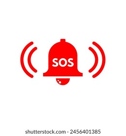 Sos icon emergency alarm - vector icon, symbol, ilustration