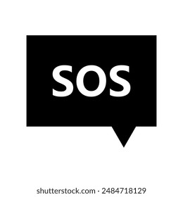 SOS icon illustrated in vector