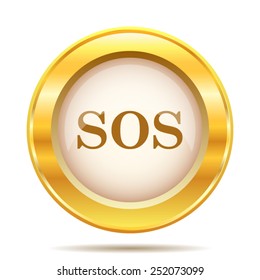 SOS icon. Internet button on white background. EPS10 vector. 