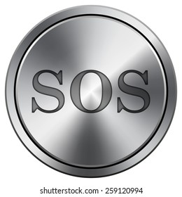 SOS icon. Internet button on white background. EPS10 Vector. 