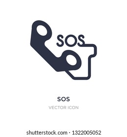 sos icon on white background. Simple element illustration from Alert concept. sos sign icon symbol design.