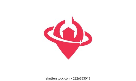 SOS icon set vector illustration red on white background. Plumber home company logo