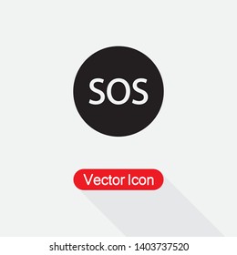 SOS Icon Vector Illustration Eps10