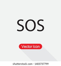 SOS Icon Vector Illustration Eps10