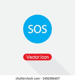 SOS Icon Vector Illustration Eps10