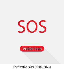 SOS Icon Vector Illustration Eps10