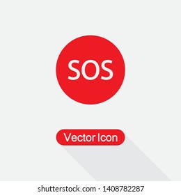 SOS Icon Vector Illustration Eps10