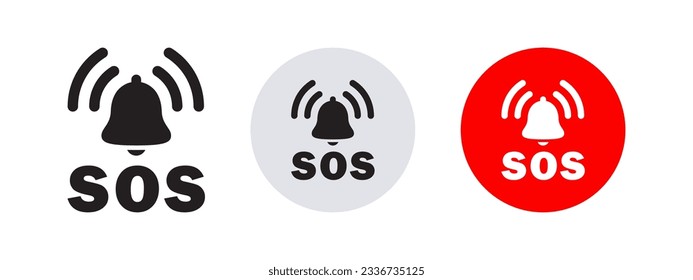 SOS icons. Emergency sign. SOS help service signs. Vector scalable graphics
