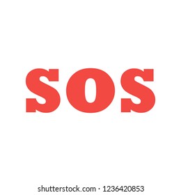 SOS. The inscription. Vector