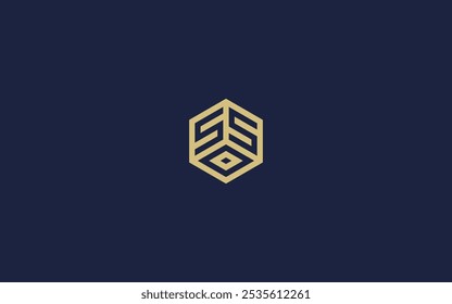 letra sos com ícone de logotipo hexágono design vetor design modelo inspiração