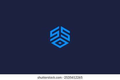 letra sos com ícone de logotipo hexágono design vetor design modelo inspiração