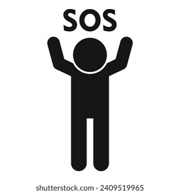 Sos people help icon simple vector. Engine safety. Help dial