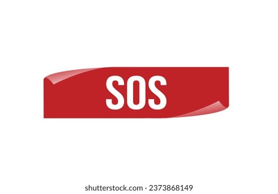 Banner de la etiqueta de la cinta roja. Abrir el signo ahora disponible o la etiqueta Sos.