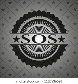 SOS retro style black emblem
