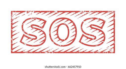 SOS rubber stamp
