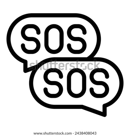 Sos ship wreck icon outline vector. Maritime help. Cruise vessel