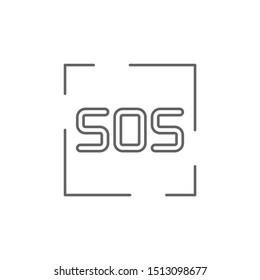 Sos sign icon. Element of swimming poll thin line icon