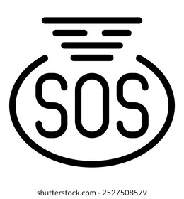 Señal de inicio de sesión que indica una emergencia y solicita asistencia inmediata