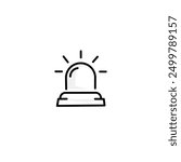 SOS siren alarm line icon vector illustration. Emergency alarm sign. SOS emergency alert. Emergency siren light Icon. Emergency siren icon style warning icon symbol.