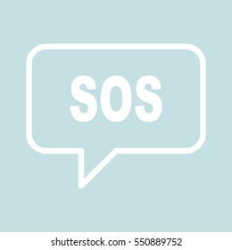 SOS speech bubbles.