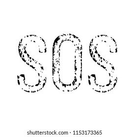 sos stamp , label