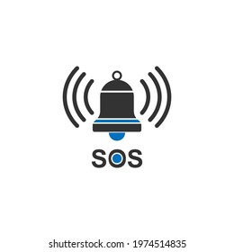 SOS symbol icon design concept vector template illustration