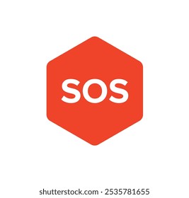 SOS-Symbol Mayday Hilfe Vektor Emoji