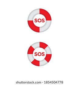 SOS Vector icon design illustration Template