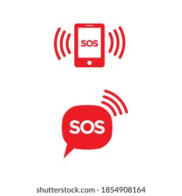 Designvorlage für SOS-Vektorsymbol