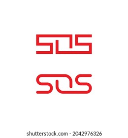 SOS Vector icon design illustration Template