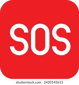 SOS vector icon. SOS sign