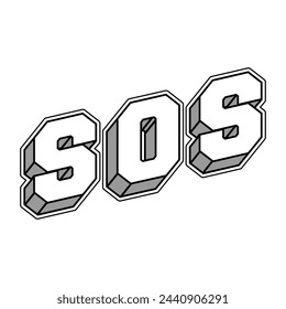 SOS Y2K Clothing Logo Patch Apparel Fashion Sticker And Vector Design K23, Commercial Use