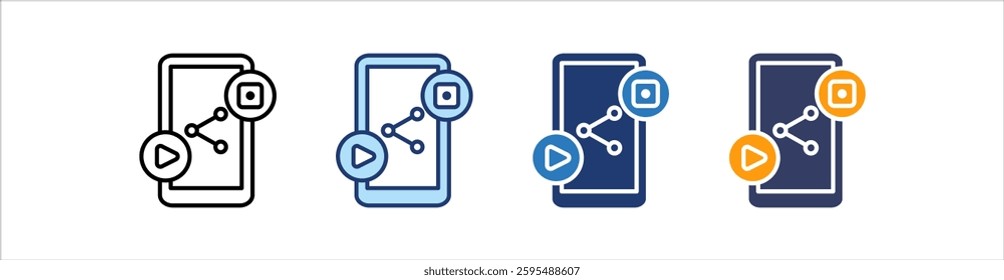 Sosial Media Icon Set Multiple Style Collection
