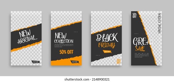 Sosial media post and story template design background Vector for internet ads.