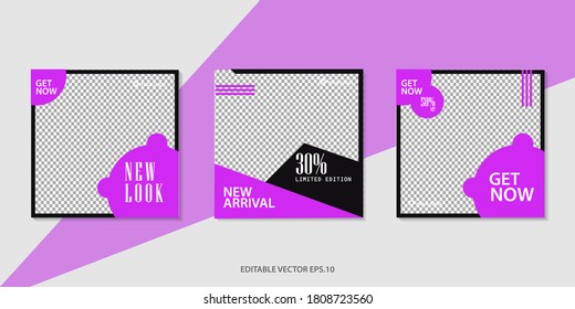 Sosial media template background, editable sale banner for web, poster design template, vector illustrasion