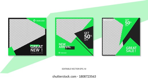 Sosial media template background, editable sale banner for web, poster design template, vector illustrasion